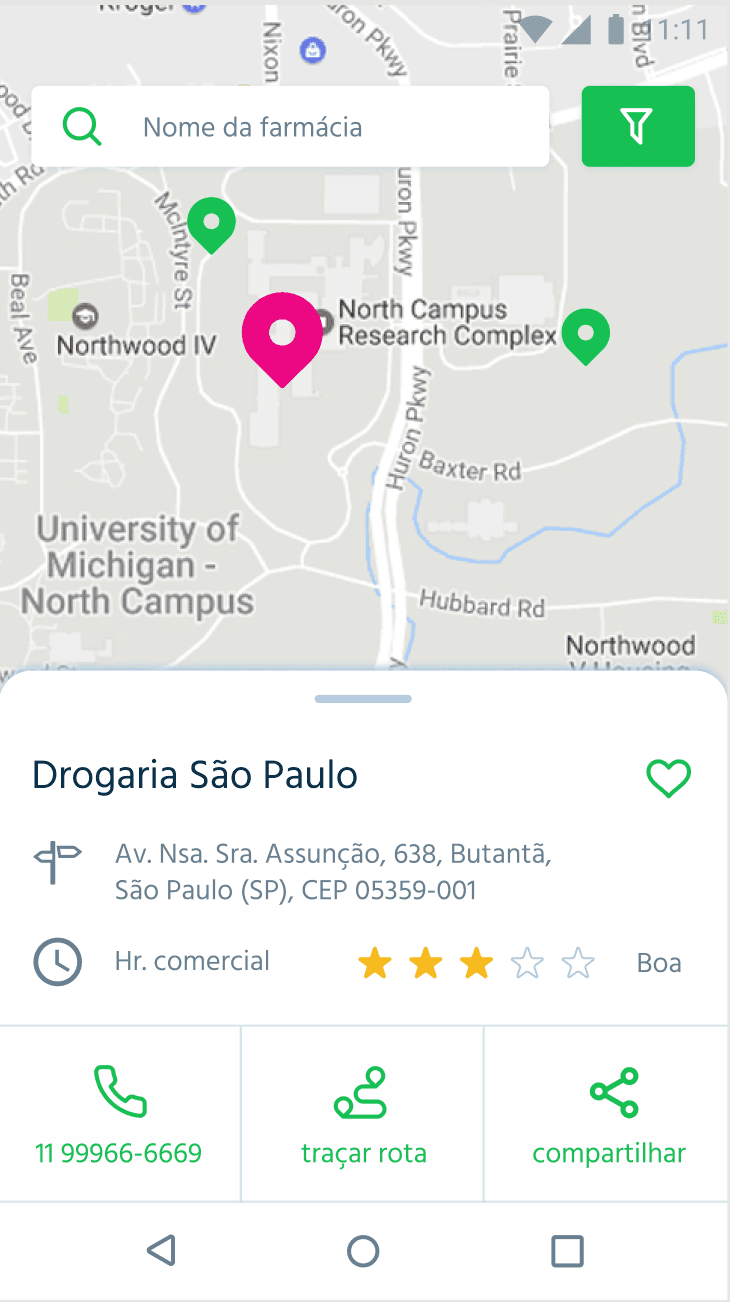 The app allows you to search products and find drugstores to help you get the best price.
