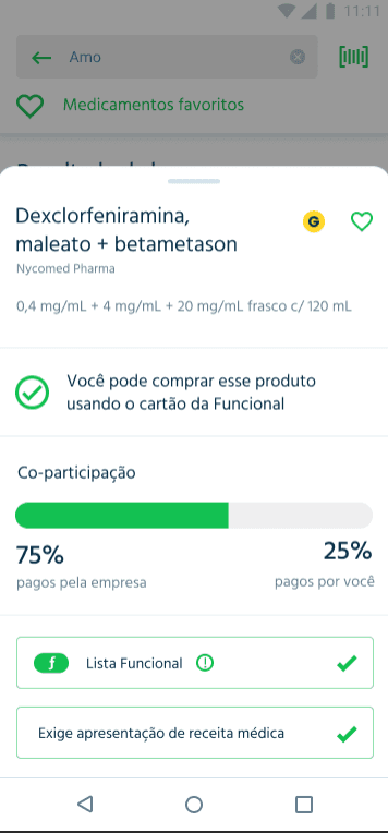 The app allows you to search products and find drugstores to help you get the best price.