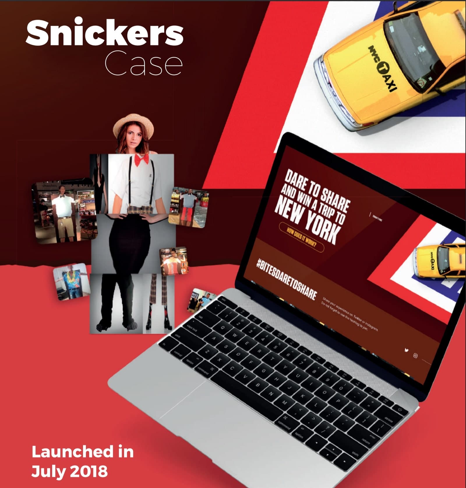 Users could take a photo of themselves at various airports in order to win a trip to New York.